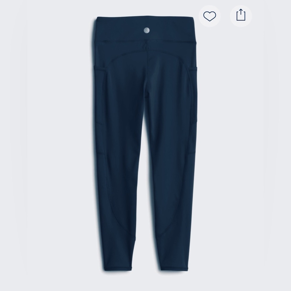Threads 4 Thought Navy Rita Core Leggings High Rise Pockets Size Large - Picture 2 of 6